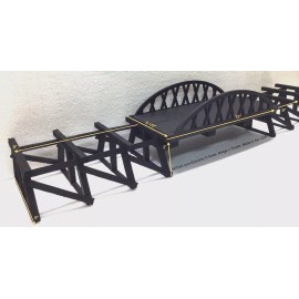 Dechant's Railroad Express O Scale Bridge with Trestle | 30" Long Miniature Train & Railroad Scenery