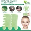 2pcs Jade Gua Sha Scraping Massage Tool Handmade Jade Kujaw/Gua