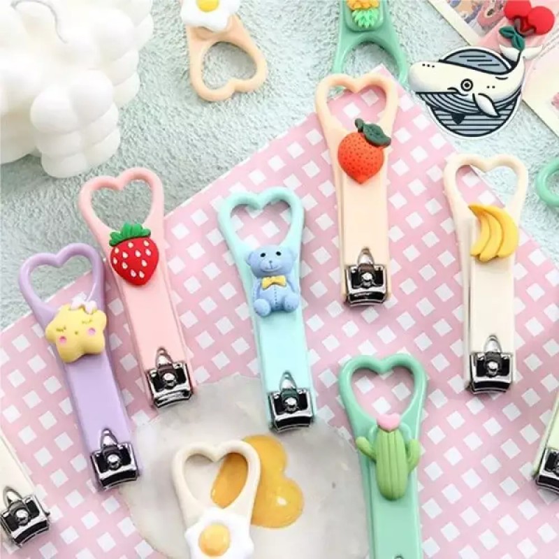 휴대용 귀여운 손톱깎이 컬러풀 애니멀 5개 일자손톱깎이 Portable Cute Nail