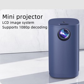 Zyyini Mini, 1080P de 16 a 100 Pulgadas de Proyección con Cable o Inalámbrico Multimedia Home Theater Video Projector, de Películas Portátil con Control Remoto, (Azul)