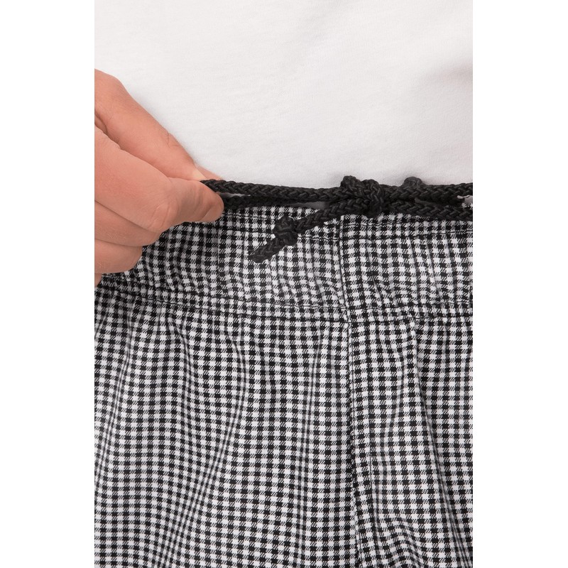 Chef Works Men's Essential Baggy Zip-Fly Chef Pants, Small Check,