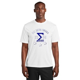 Phi Beta Sigma Fraternity Sport Wicking Shirt with 3 Stars Graphic White XX-Large Regular