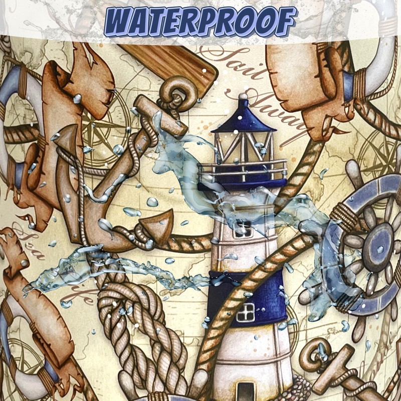 Nautical Theme Laundry Basket Foldable Retro Anchor Rudder Laundry Hamper