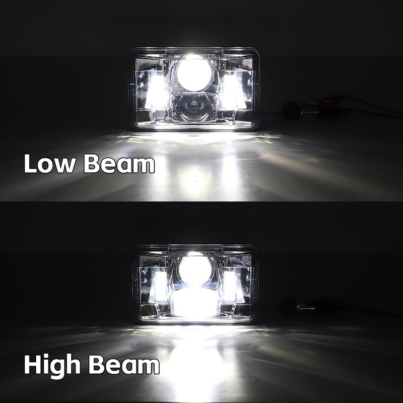 4x6 Inch LED Headlights Rectangular Light DOT Approved High/Low Beam