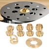 11Pcs Brass Router Template Guides Set for Dovetailing, Hinge Routing,