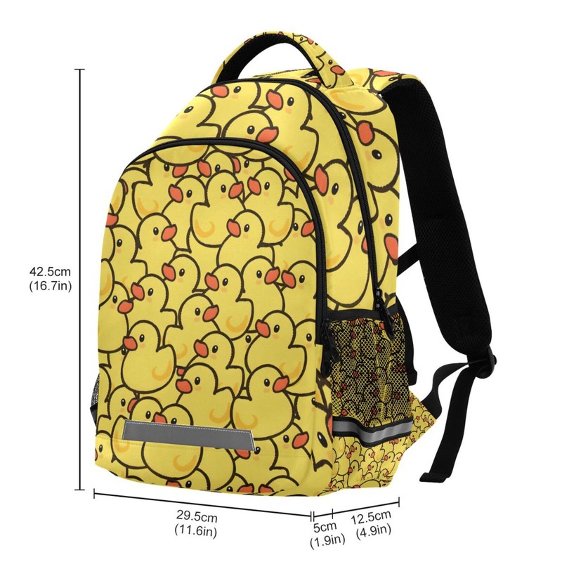 ALAZA Teens School Backpack Cute Yellow Duck Pattern Laptop Backpack