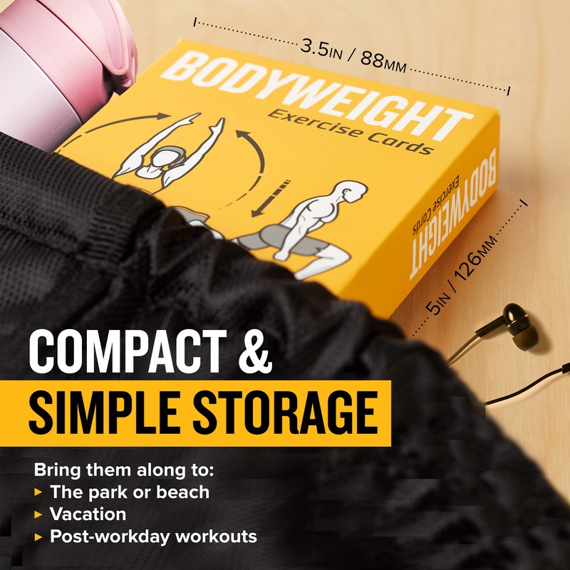 (8.9cm x 13cm , Vol 1) - Bodyweight Exercise Cards