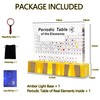 Periodic Table with Real Elements Inside, Amber Lighted Stand Acrylic