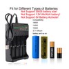 18650 Battery Charger 4 Bay, Universal Battery Charger with 4