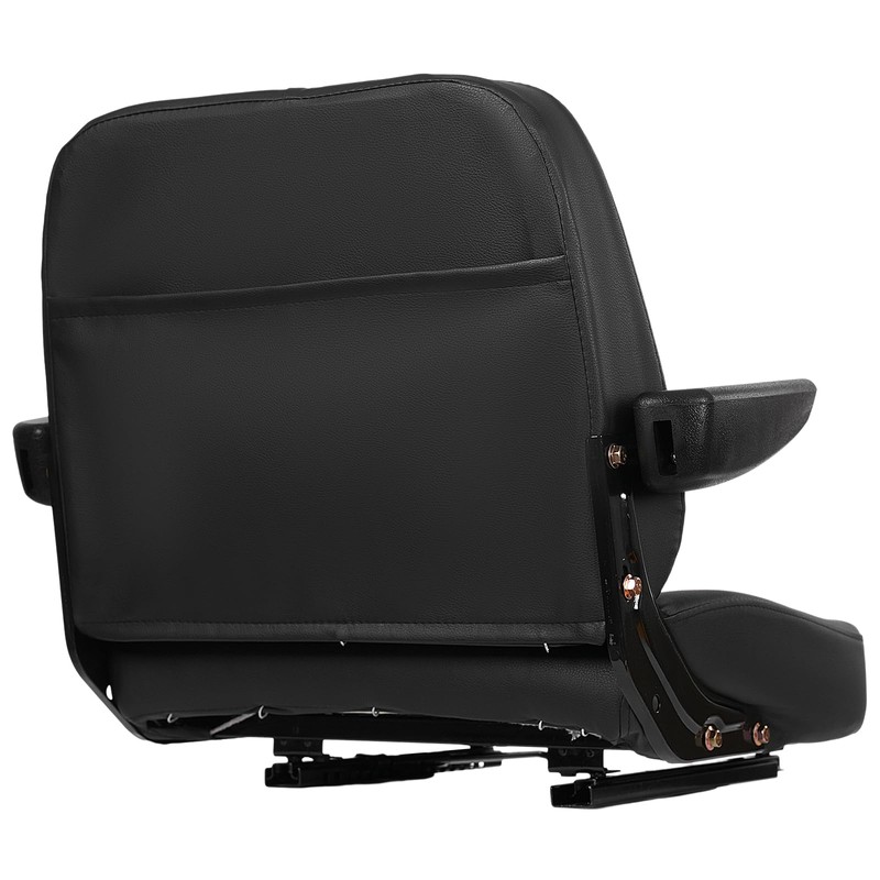 WUSILILU Adjustable Forklift Seat with Armrest, Driver Side Tractor Seat,