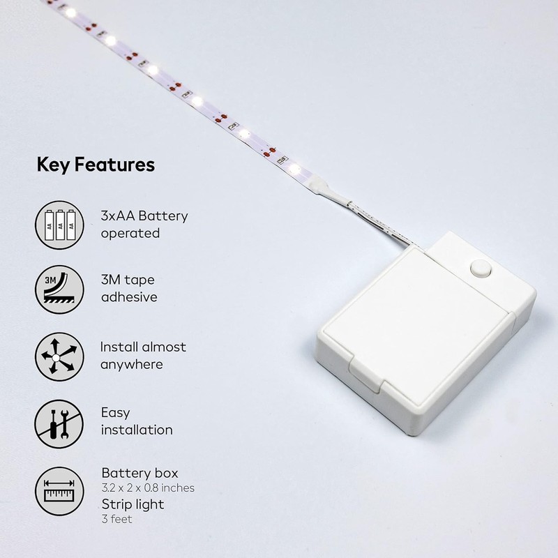 BestLuz Battery Powered LED Strip Lights, Wireless LED Strip Lights