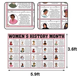 Buxiuer Women’s History Month Bulletin Board Decorations March Every Day is Women’s Day Photo Booth Backdrop Motivational Inspirational School Classroom Office Decor
