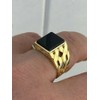 Men's 14k Gold Over Real Solid 925 Sterling Silver Ring