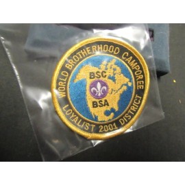 World Brotherhood Camporee 2001 Loyalist District BSC BSA Patch    KL2