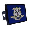 Connecticut State Flag Trailer Hitch Cover Plug CT