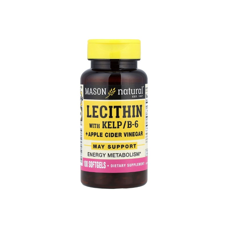 Lecithin with Kelp/B-6 + Apple Cider Vinegar, 100 Softgels