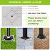 Lifeswell Universal In-Ground Umbrella Base, Rust-Resistant Steel Concrete Holder, Space-Saving
