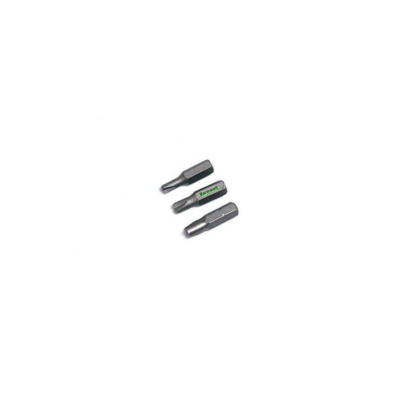 Barnwell Set of 3 Security Tamperproof Clutch Head Screwdriver Bits