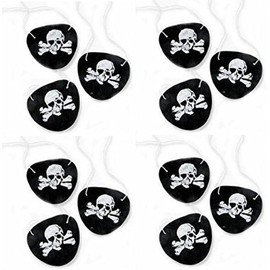 Super Z Outlet Black Felt Pirate Captain Eye Patches Skull Crossbones for Children Party Favors and Costume Prop (24 Pack)