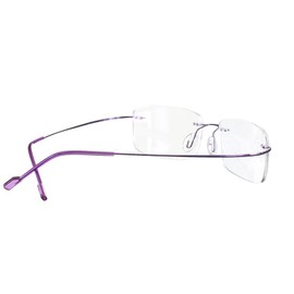 Jcerki Frameless Myopia Glasses Men and women Nearsighted Glasses -2.50 Strength Fashion Distance Spectacles