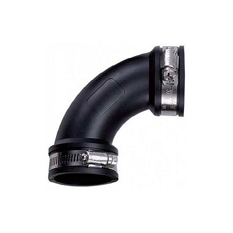 AquaForte PVC elastomer, flexible sleeve, 90 degree, 50 mm, (clamping