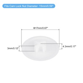 QUARKZMAN 160 x Screw Covers, 17 mm Waterproof Plastic Screw Decoration Caps for Phillips Cam Lock Nuts, Self-Tapping Screws, White
