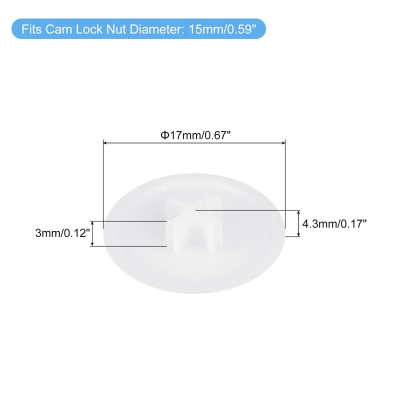 QUARKZMAN 160 x Screw Covers, 17 mm Waterproof Plastic Screw