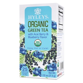 HYLEYS Hyleys Organic Green Tea Acai Berry and Blueberry Flavor - 25 Tea Bags