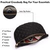 Quilted Puffer Crossbody Bags for Women Puffy Sling Purse Belt