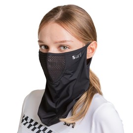 SUIGOLF KOREA UV Sun Protection Balaclava Half Face Mask - For Hiking, Running, Cycling & Outdoor Sports (Type E) (US, Alpha, Small, Black)