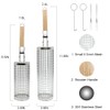 Upgraded Nesting Grill Basket Set, 2 Pcs Vegetable Grilling Basket