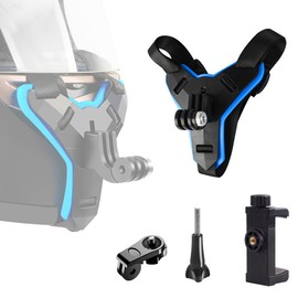 Helmet Mount for GoPro, Motorcycle Chin Strap Mount Compatible for GoPro Hero 13/12/11/10/9/8/7/(2018), 6, Hero Black, for Insta 360 X3 GO3, Yi, SJCAM, for DJI Action 5 Pro Action 3 4 Action Camera