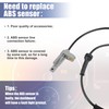 QUARKZMAN 2 Pieces Rear Left Right ABS Sensor Wheel Speed
