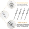ALLCLEAN 3/16" x 1" Tri-Fold Rivets Assortment - 120Pcs,Silver Tri-fold
