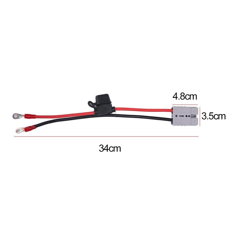 KUGONTC 2pcs Fused Anderson Plug Connector Lead 50Amp Plug to