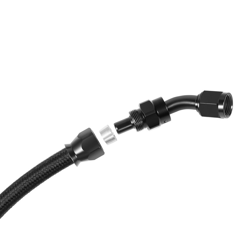 6AN 3/8” PTFE Fuel Line Kit w/Nylon Stainless Braided Fuel