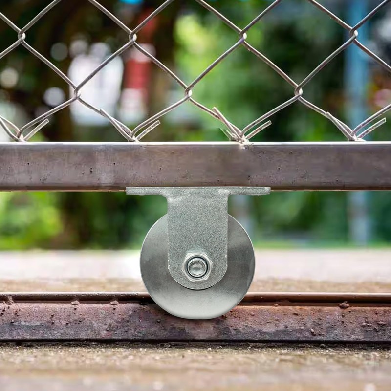 HIGSTAR 4” V Groove Slide Gate Wheel with Welded Bracket,Heavy