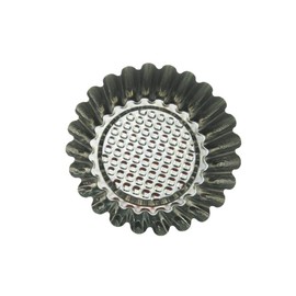DOITOOL Baking Cup 12pcs Stainless Steel Round Lace Egg Tart Molds Reusable Tartlet Moulds Baking Cup