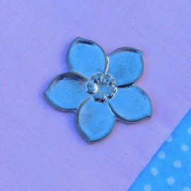 Forget Me Not Brooch, Hand Made in Fine Pewter, by William Sturt