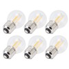6PCS G45 E27 LED Light Bulb Transparent Glass Bulb Vintage