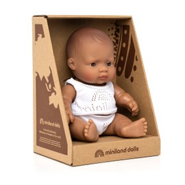 KsmToys Miniland 8.25″ 20cm Soft Body Hispanic Baby Boy Doll with Organic Cotton Clothes BPA-Free Vinyl Anatomically Correct Fully Articulated