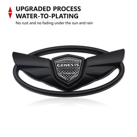 ARKOSKNIGHT Genesls Coupe 3D Front Rear Emblem,The Art of Speed Vintage Nameplate Badge Compatible with Genesls 2010-2017 (Gun-Color)