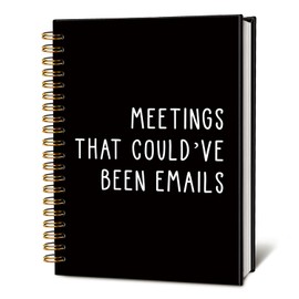 LIANGW Meeting Notebook - Meetings That Could've Been Emails Journal,Office Gift for Coworkers, Bosses, or Work From Home Professionals, Funny Work Spiral Notebook, 5.5x8.3 Inch