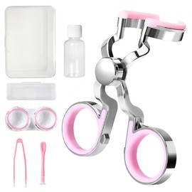 Contact Lens Applicator Tool, Color Contact Lenses Wearing Aids, Portable Eye Opener for Easier Apply/Remove Contact Lens, Travel Size, Pink