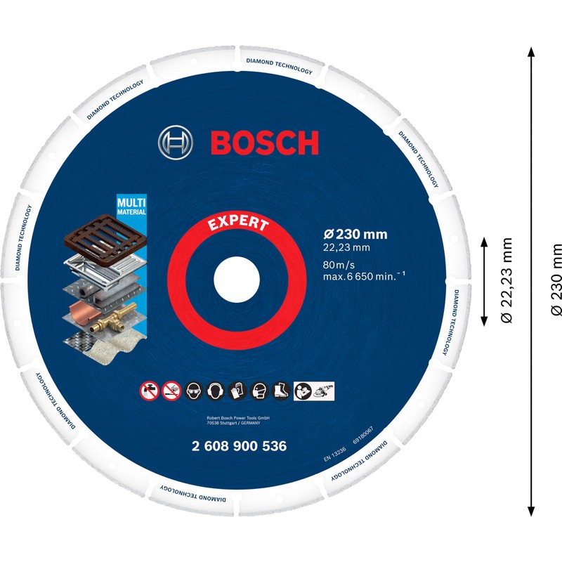 Bosch 1 x Expert Diamond Metal Wheel Large Cutting Discs