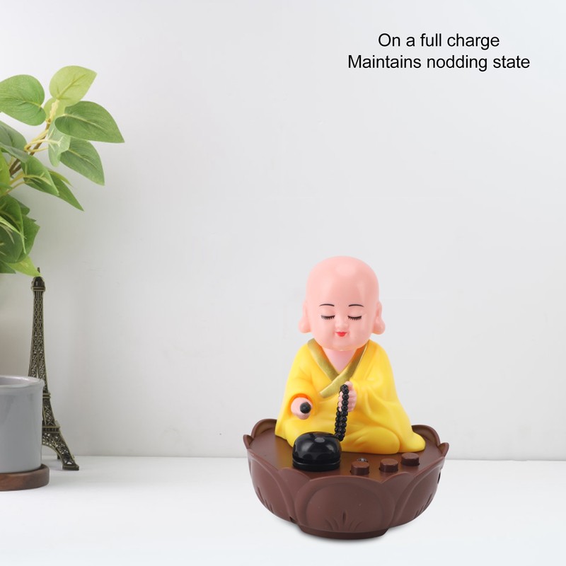 Musical Nodding Monk Figurine Decoration Moving Head Buddha Statue with