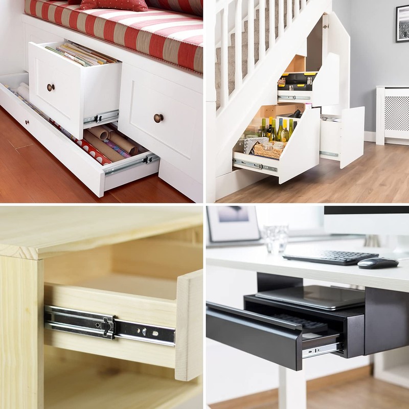homdiy Soft Close Drawer Slides 22 Inch 2 Pairs -