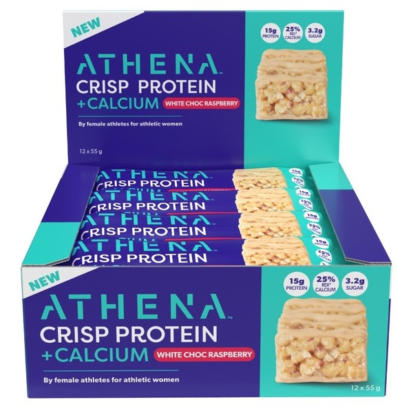 Athena Crisp Protein + Calcium White Choc Raspberry 55g X