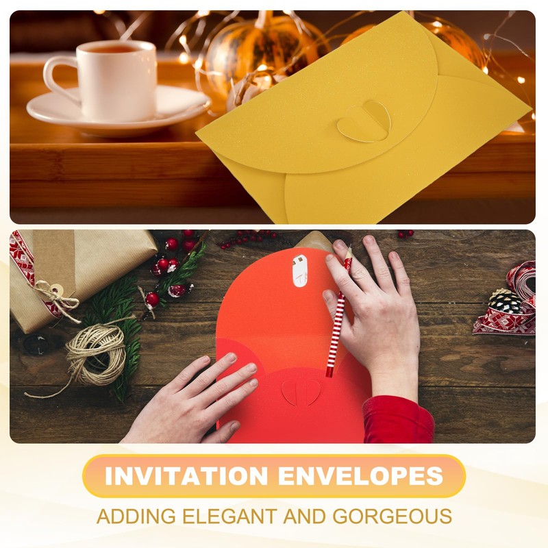 sourcing map Mini Envelopes, 25 Pack Greeting Card Envelopes with