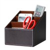 Medifier Elegant Leather Desk Stationery Organizer,Multi-Function Desk Storage Box for